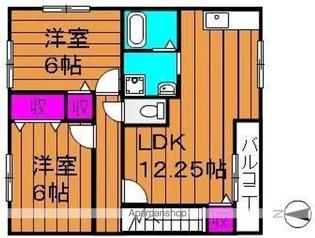 Welcome A【202号室号室】の間取り