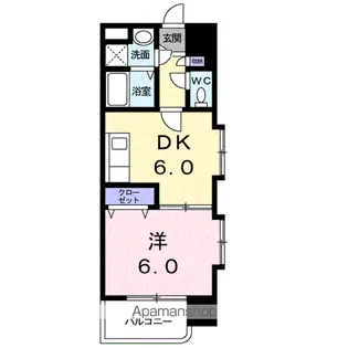 パームヒルズマンション【3階】の間取り