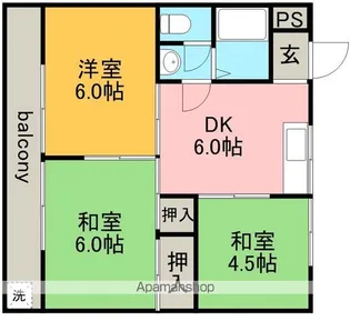 晴新コーポラス【3階】の間取り