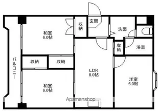 第2あかめコーポ【1階】の間取り