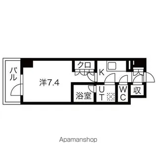 シーズンフラッツ高田馬場リバーサイドノース【201号室】の間取り