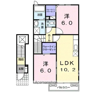 フリーデC【2階】の間取り