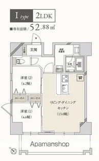 プライマル月島【10階】の間取り