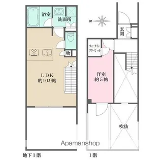 LA PERLA JIYUGAOKAⅡ【1階】の間取り