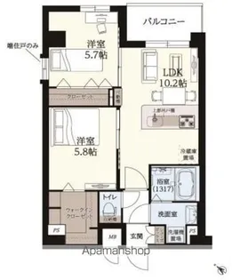 ギャラクシー南福岡駅前【1006号室】の間取り