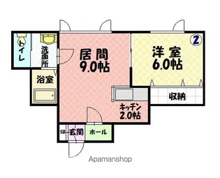 グランブル【102号室】の間取り