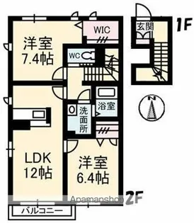 シャーメゾンさぬき【2階】の間取り