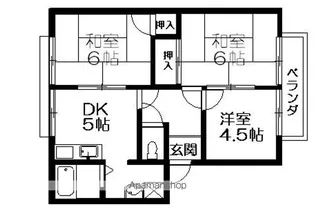 滋賀県野洲市野洲【アパート】の間取り