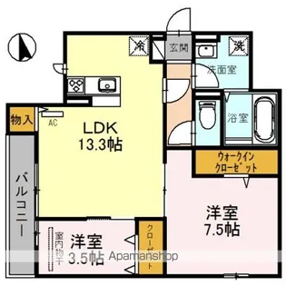 グランコート(喜連東)【3階】の間取り