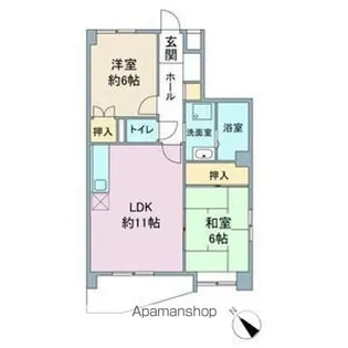 プロクシィスクエア牧の原【5階】の間取り