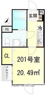 CFジオーレ北綾瀬テラス【2階】の間取り