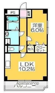 PEACE HOUSE MⅢ【203号室】の間取り