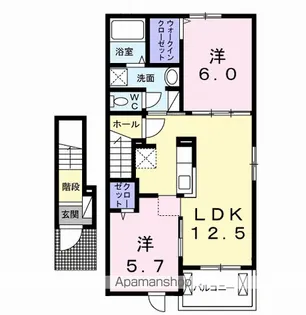 メルティー・アイⅢ【2階】の間取り