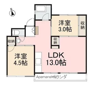 平成マンション【5階】の間取り