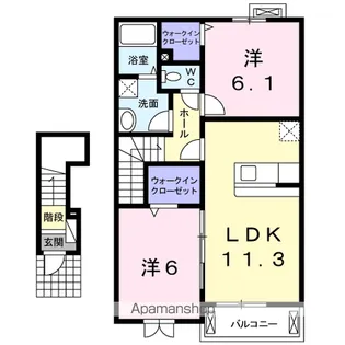 コートシャルマンⅧ【2階】の間取り