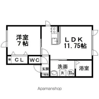 イル フィオーレ【201号室】の間取り