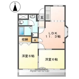 ハーベストコート【2階】の間取り
