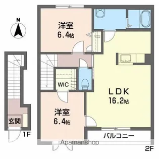 フェリーチェ ピァッツァ【2階】の間取り