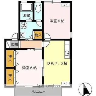 アルカディア C【2階】の間取り