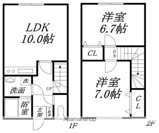 フォレストⅠ【A号室号室】の間取り