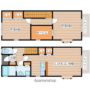 ティートレス【1階】の間取り