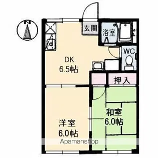 チューリップハイツ A棟【1階】の間取り