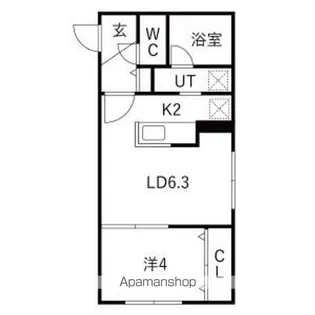 ACTIVAT元町(アクティベイト) 仮) 北25条東16丁目M【4階】の間取り
