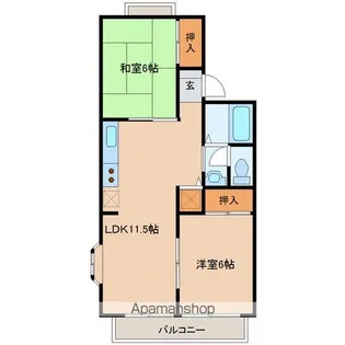 PARCROSETTE(伊在)5番館【2階】の間取り