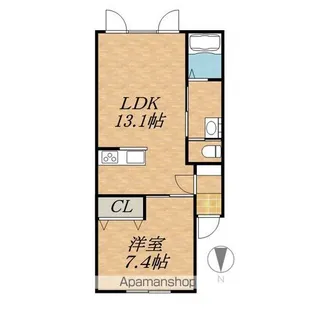 レジデンスやまと 参号館【2階】の間取り