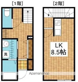 シャルムメゾンⅠ・Ⅱ【C号室】の間取り
