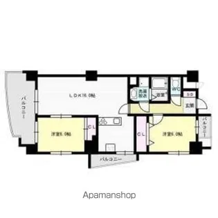 グランドステイツ 大橋南【4階】の間取り