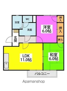 アーサー正弥Ⅰ【2階】の間取り