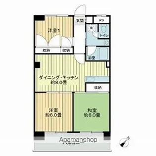 山久マンション塩野【5階】の間取り