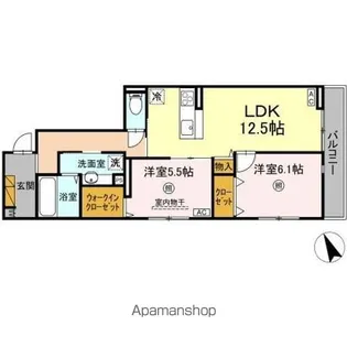 D’S LIEN (ディーズリアン) B【2階】の間取り