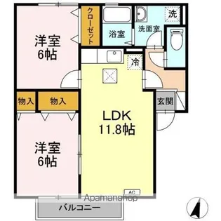 ウィル・ドミール【1階】の間取り