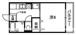 フロイデ田辺A【1階】の間取り