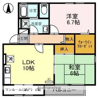 メゾンパークス C棟【1階】の間取り