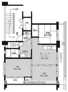 ビレッジハウス楠島2号棟【504号室】の間取り