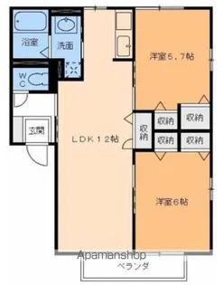 レトア別府【2階】の間取り