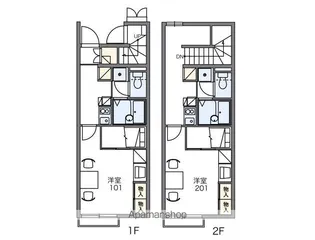 レオパレスラーク【105号室】の間取り