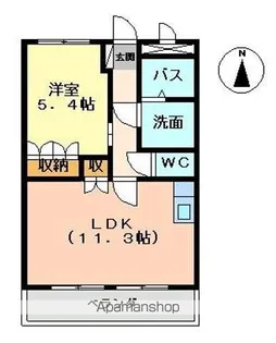 サンタプレイスⅡ【205号室】の間取り