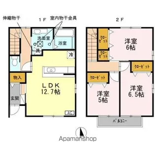ラウルス B棟【1階】の間取り
