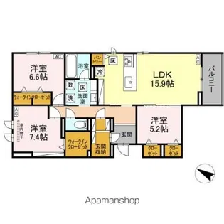 ラ・パージュ本山【1階】の間取り