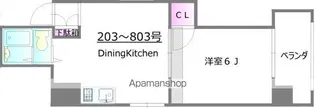 第1片山ビル【403号室】の間取り