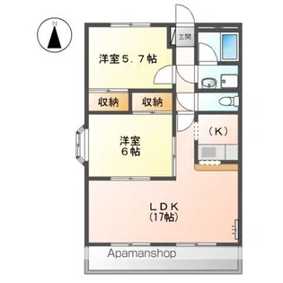 フェイブル【2階】の間取り