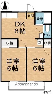シティハイム清水A【203号室】の間取り