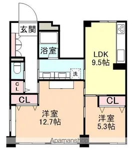 ライオンズマンション富山西町【11階】の間取り