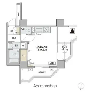 コラム神泉【3階】の間取り