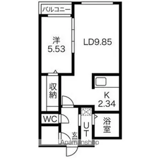 Garden Terrace 4C【2階】の間取り