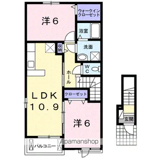 シャロームK【2階】の間取り